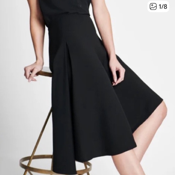 SPANX Dresses & Skirts - Spanx Satin Back Crepe Asymmetrical Skirt Size Medium Classic Black NWT